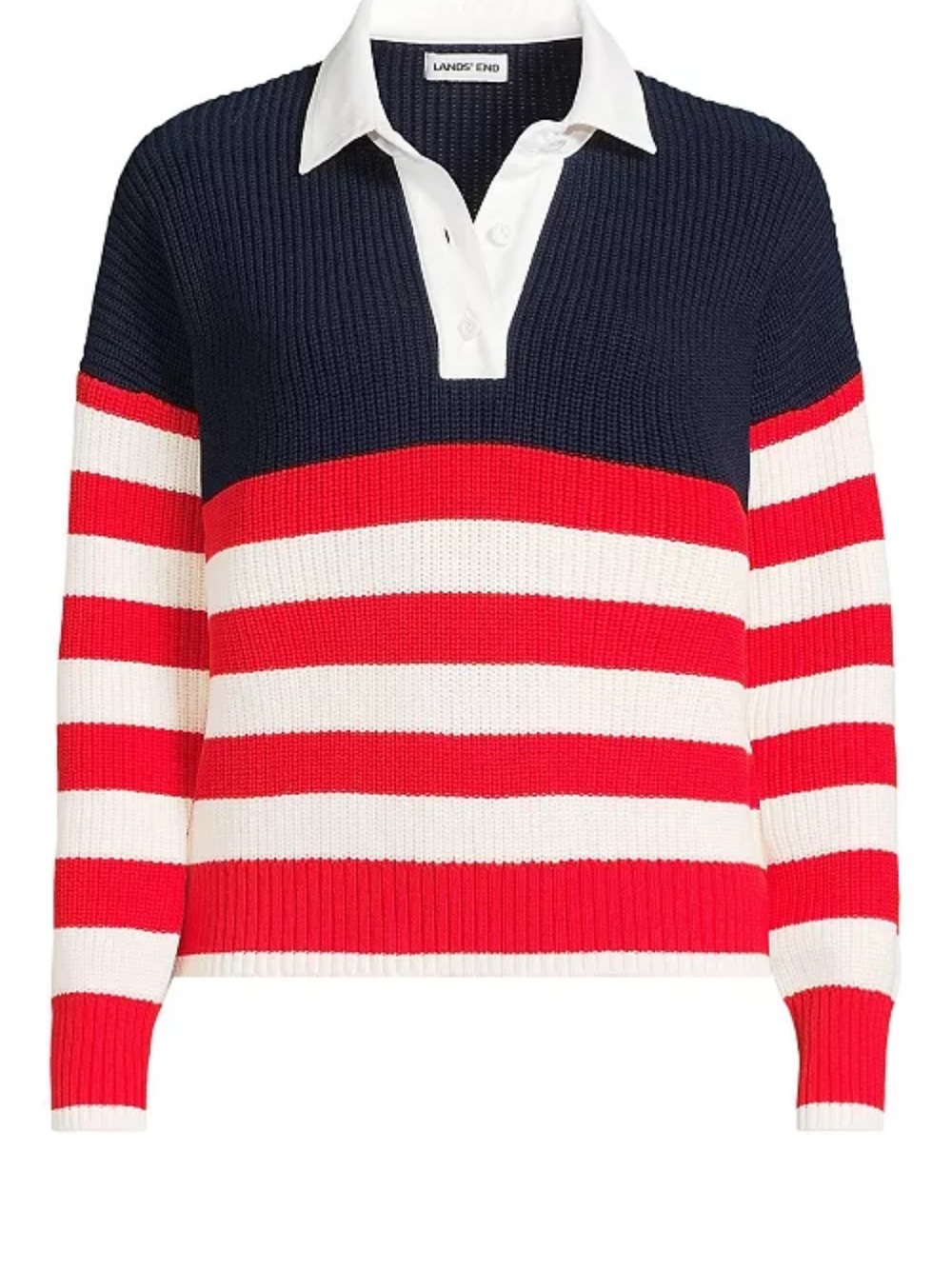 Rugby knitted sweater American flag